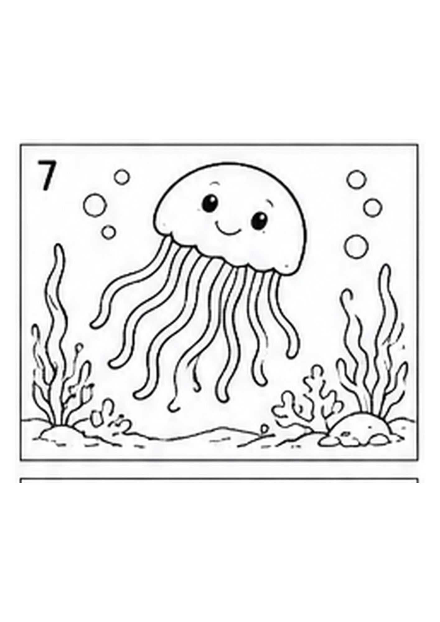 Under the Sea Printable Colouring Book — Ocean Life Illustrations