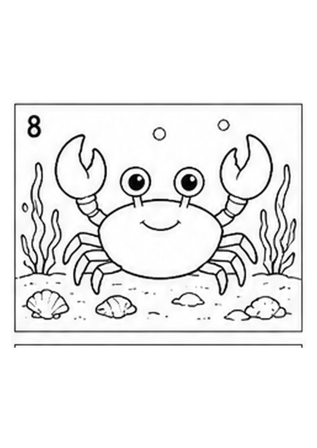 Under the Sea Printable Colouring Book — Ocean Life Illustrations