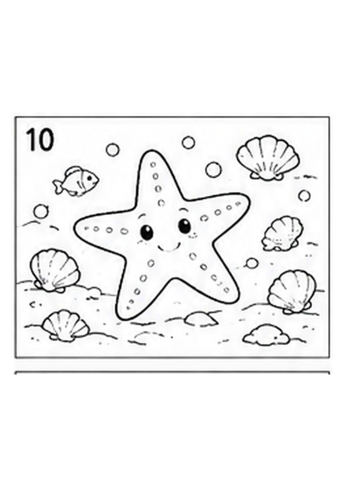 Under the Sea Printable Colouring Book — Ocean Life Illustrations