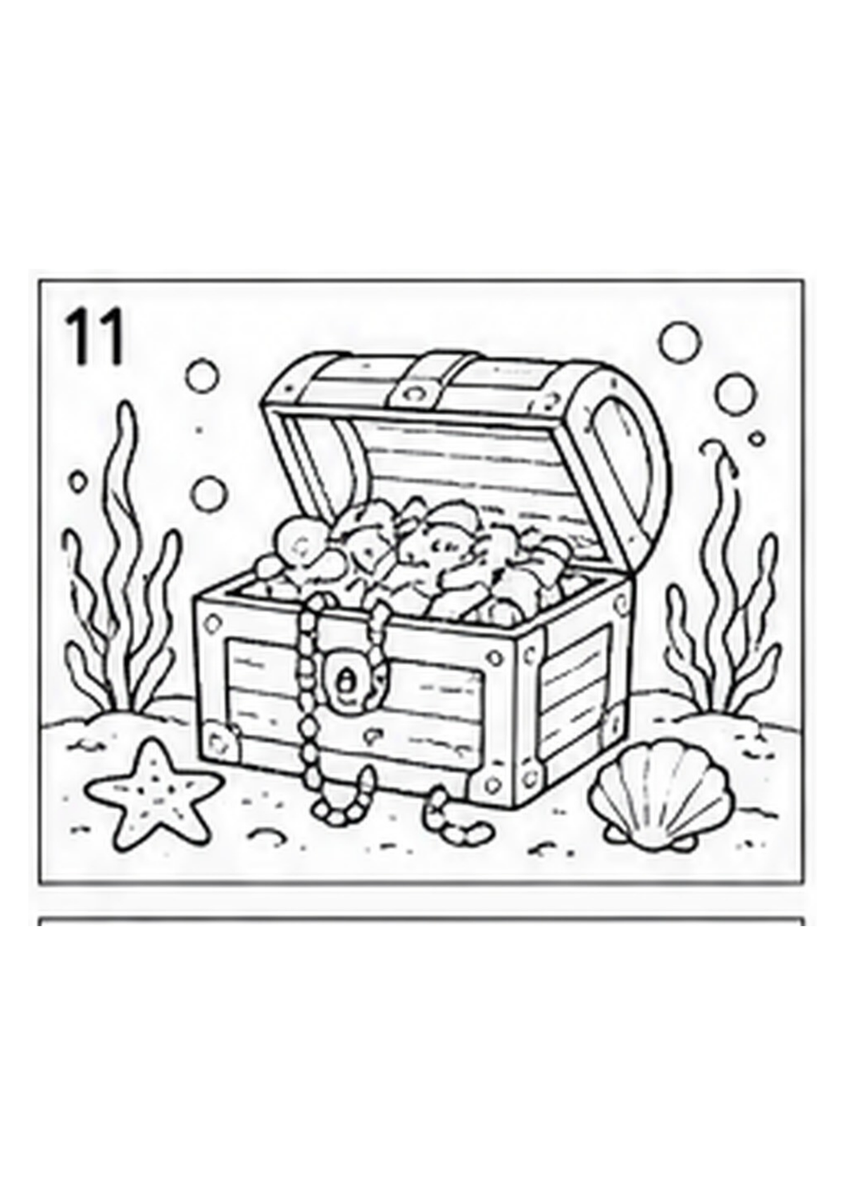 Under the Sea Printable Colouring Book — Ocean Life Illustrations