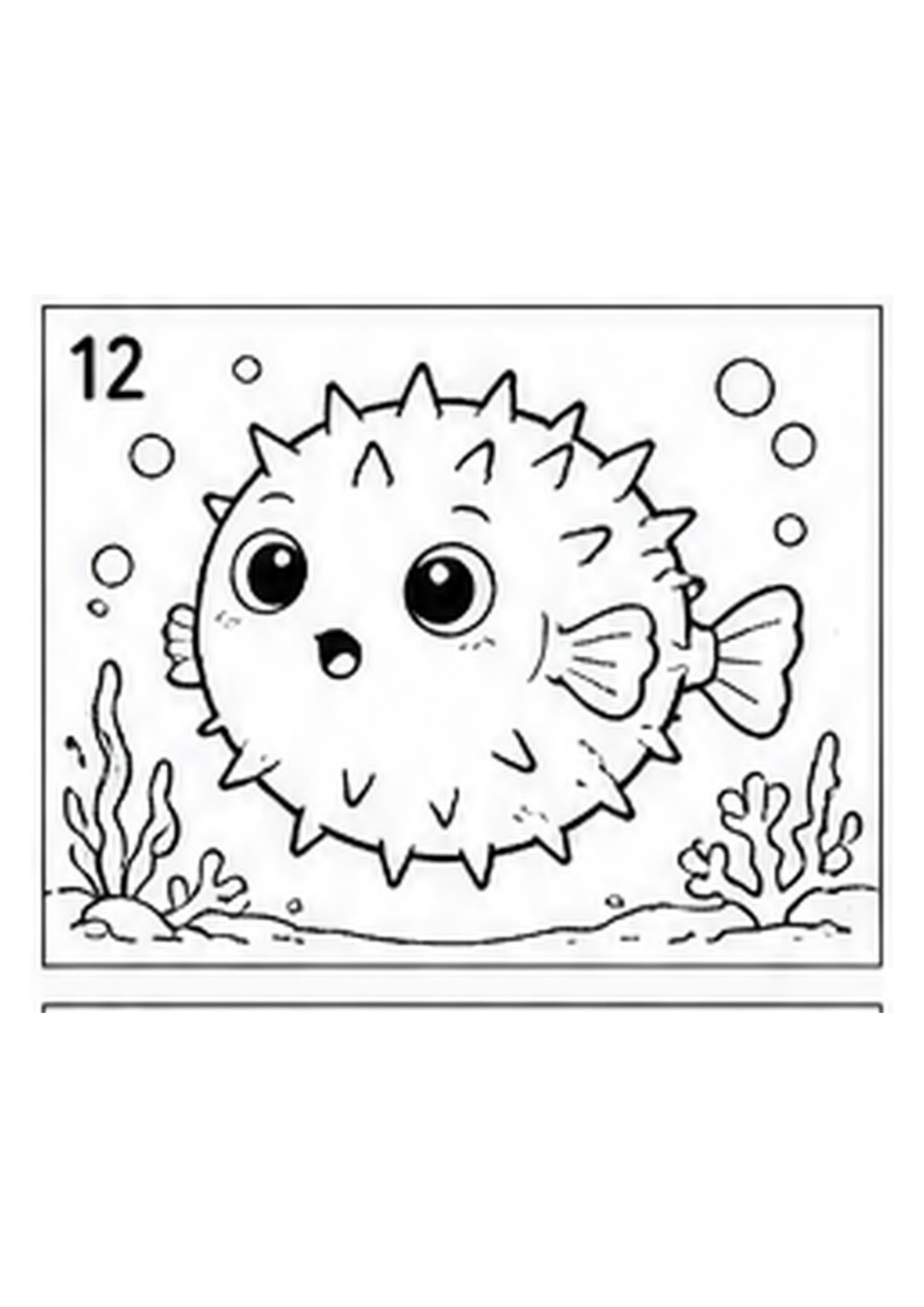 Under the Sea Printable Colouring Book — Ocean Life Illustrations