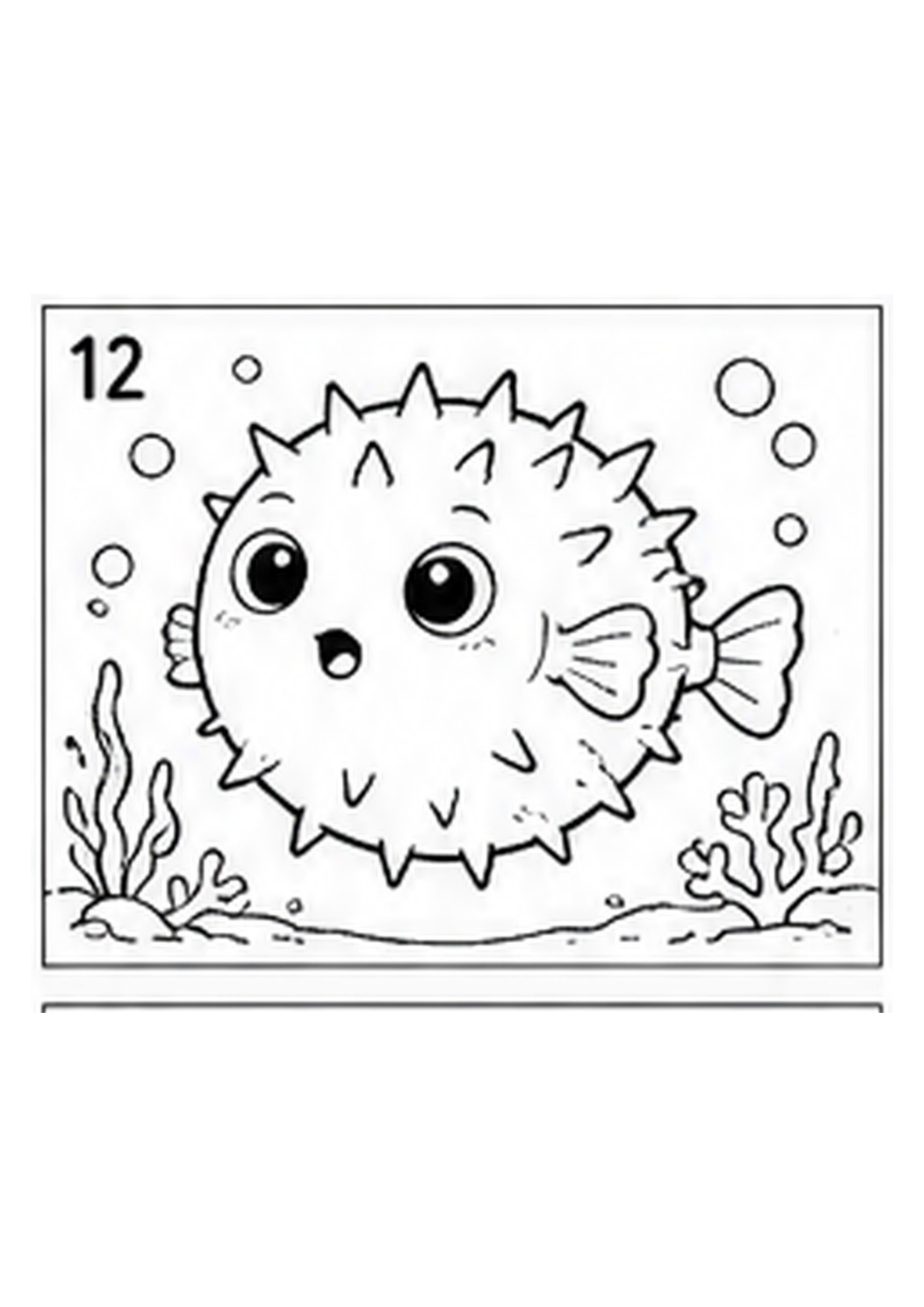 Under the Sea Printable Colouring Book — Ocean Life Illustrations