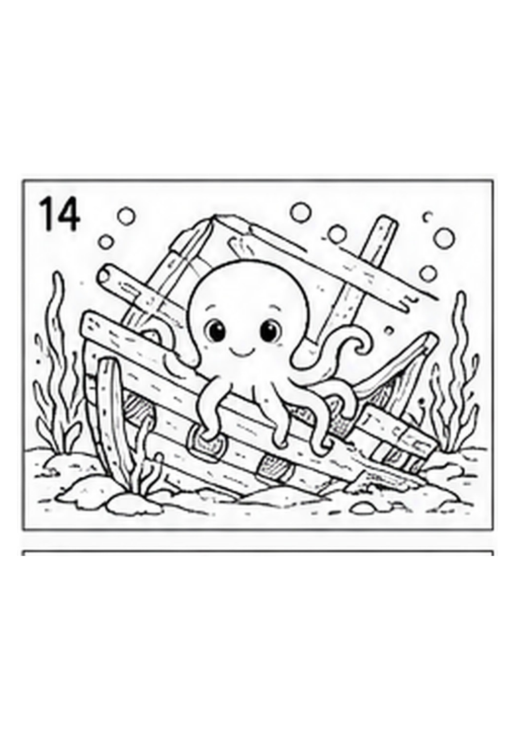 Under the Sea Printable Colouring Book — Ocean Life Illustrations