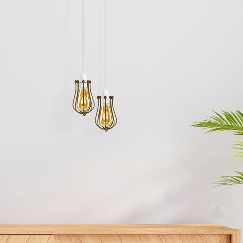 Balloon Design Metal Gold Wall Easy Fit Hanging Cage~2441