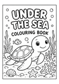 Under the Sea Printable Colouring Book — Ocean Life Illustrations