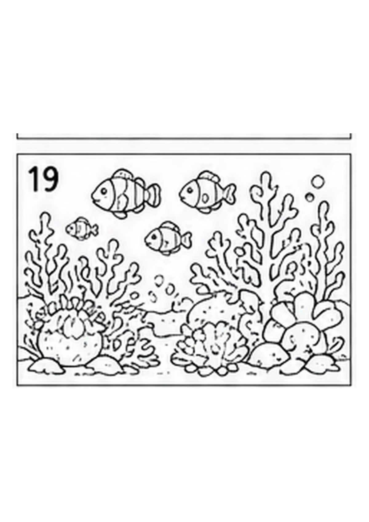 Under the Sea Printable Colouring Book — Ocean Life Illustrations