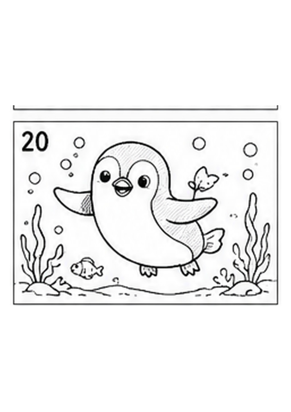 Under the Sea Printable Colouring Book — Ocean Life Illustrations