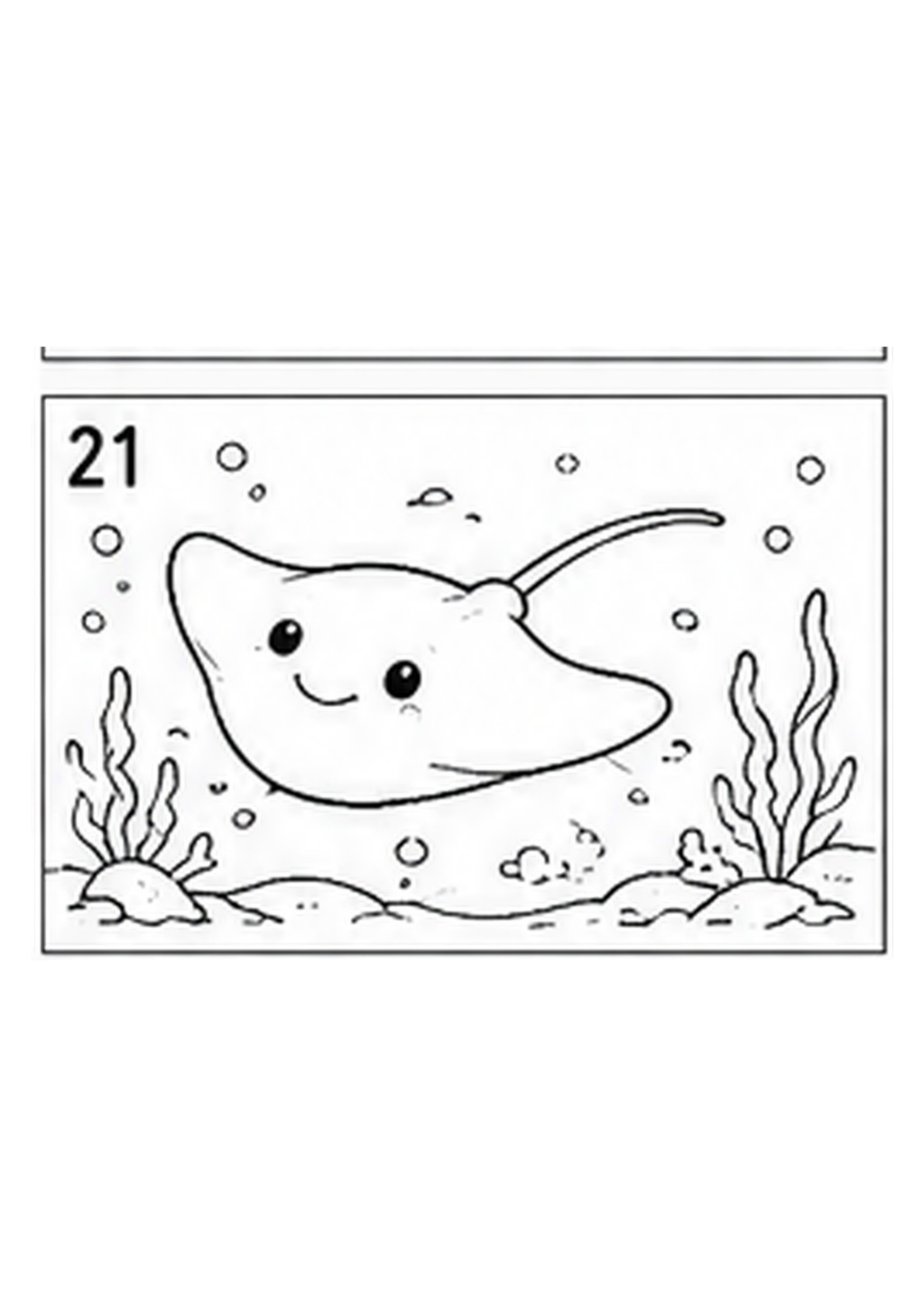 Under the Sea Printable Colouring Book — Ocean Life Illustrations