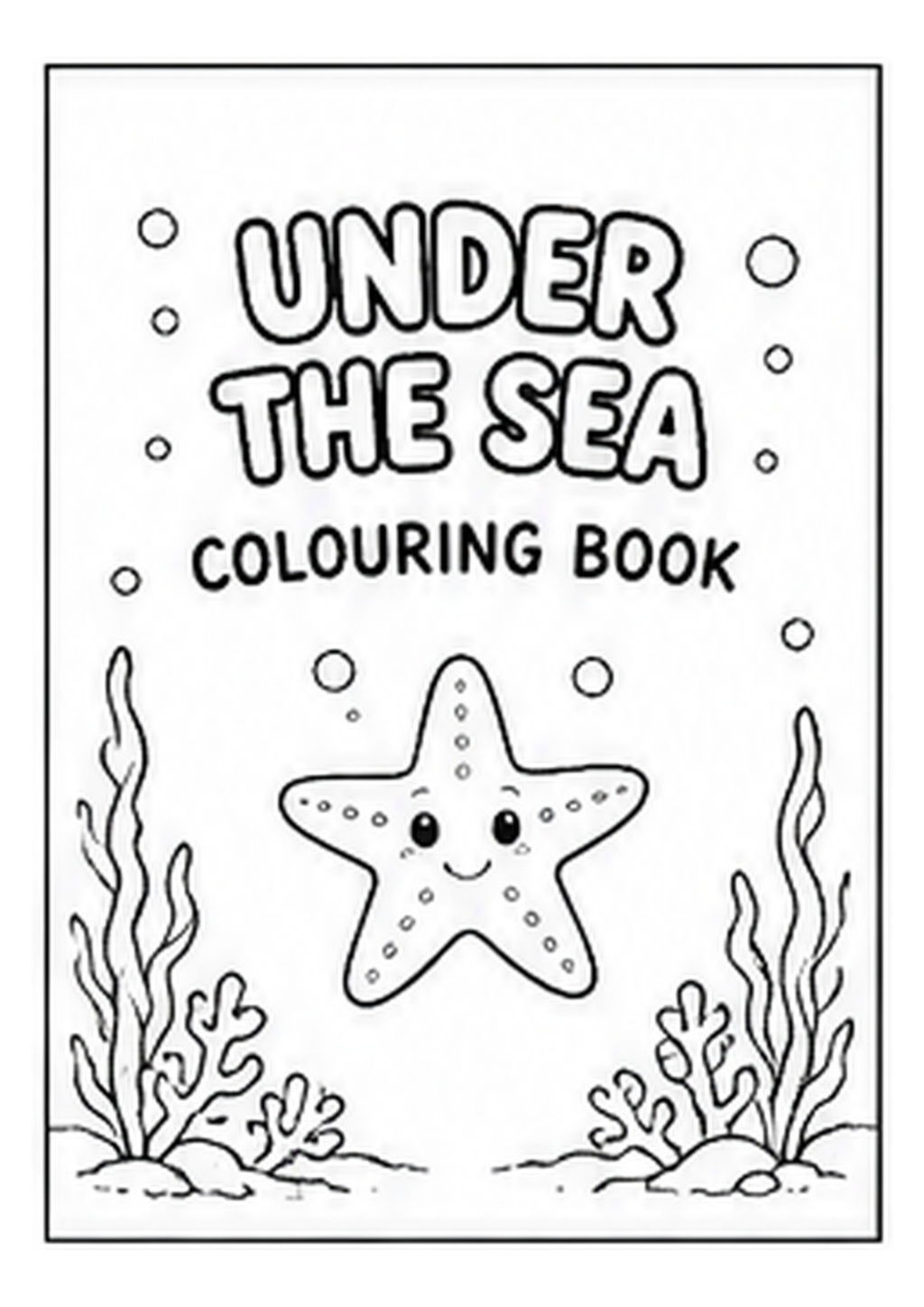 Under the Sea Printable Colouring Book — Ocean Life Illustrations