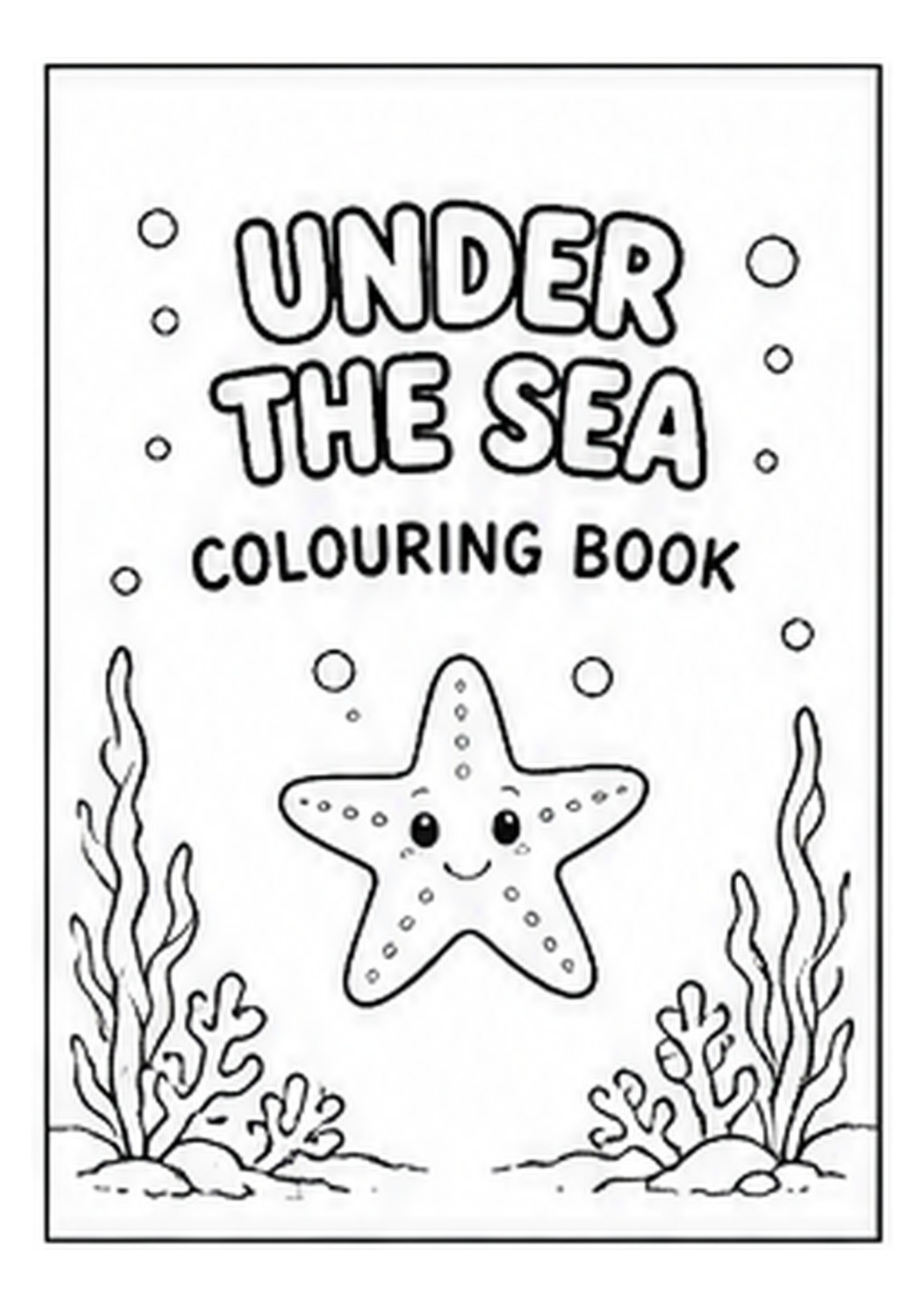 Under the Sea Printable Colouring Book — Ocean Life Illustrations