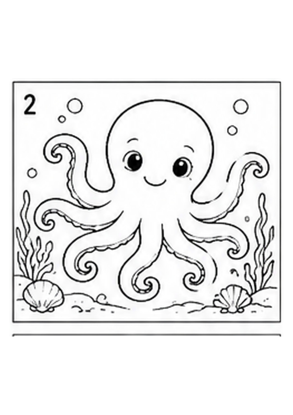 Under the Sea Printable Colouring Book — Ocean Life Illustrations