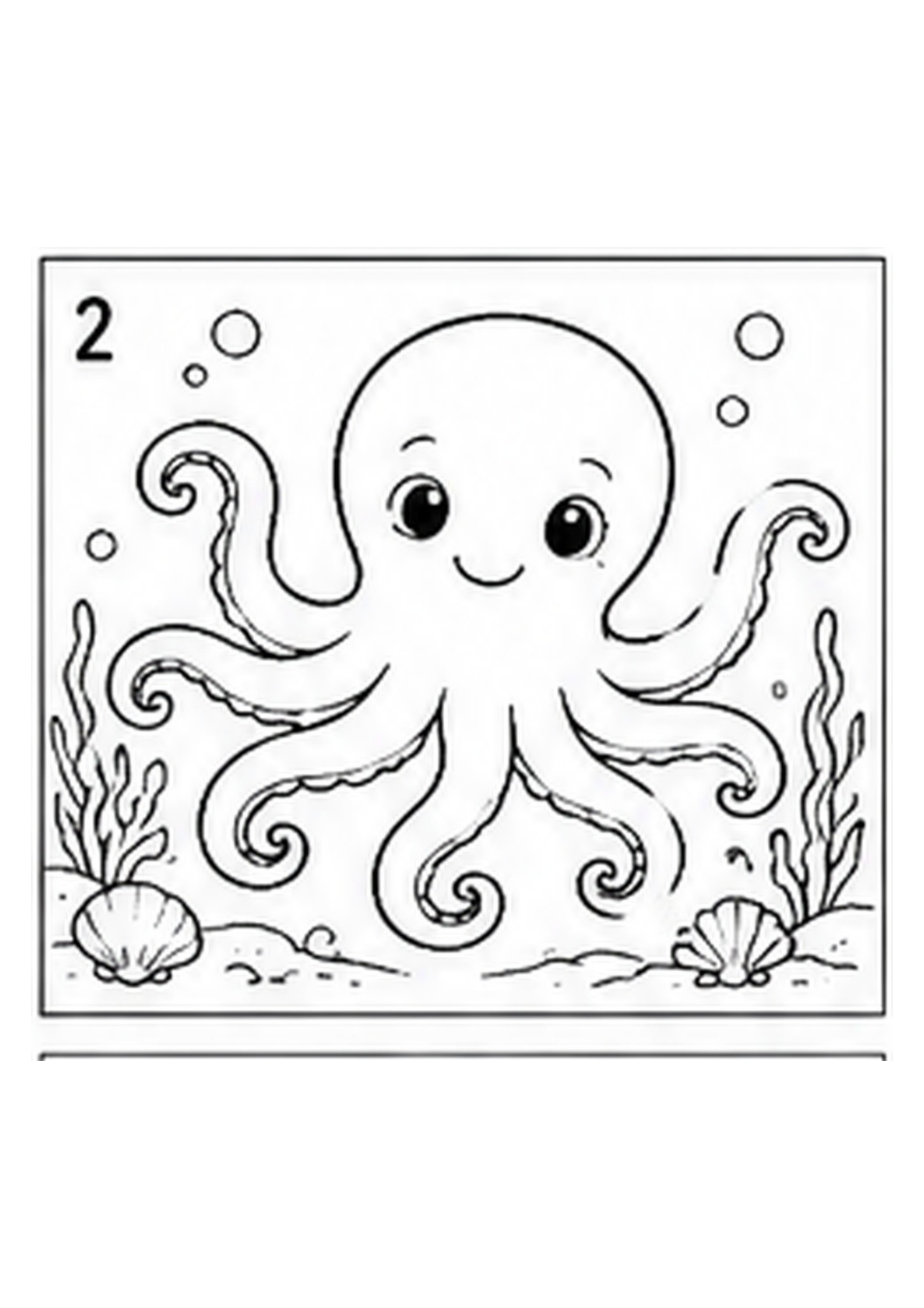 Under the Sea Printable Colouring Book — Ocean Life Illustrations