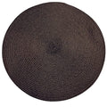 Set of 4 Tabletop Collection Indoor/Outdoor Brown Round Placemat 15" Dia