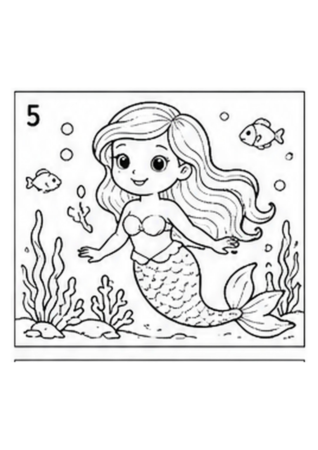 Under the Sea Printable Colouring Book — Ocean Life Illustrations