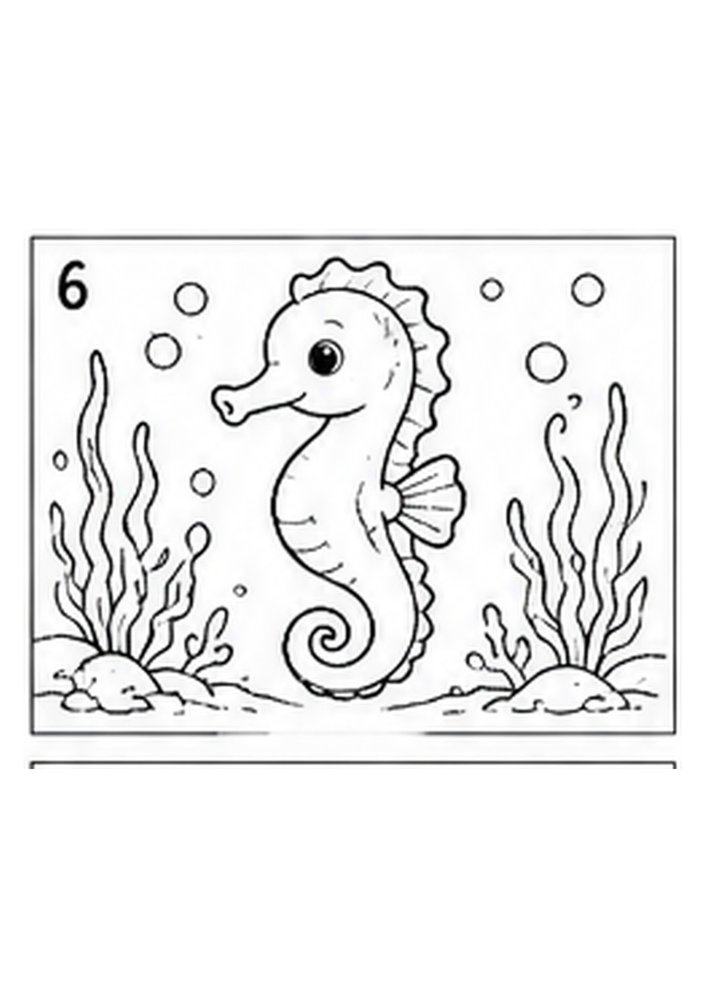 Under the Sea Printable Colouring Book — Ocean Life Illustrations