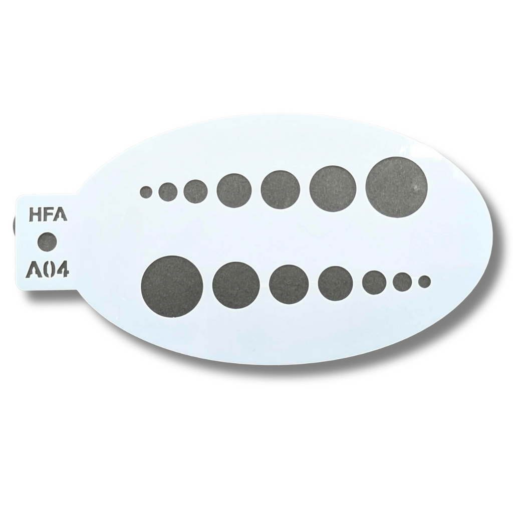 Polka Dots Face Painting Stencil