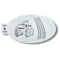 Monster Truck & Tyre Tread Face Painting Stencil