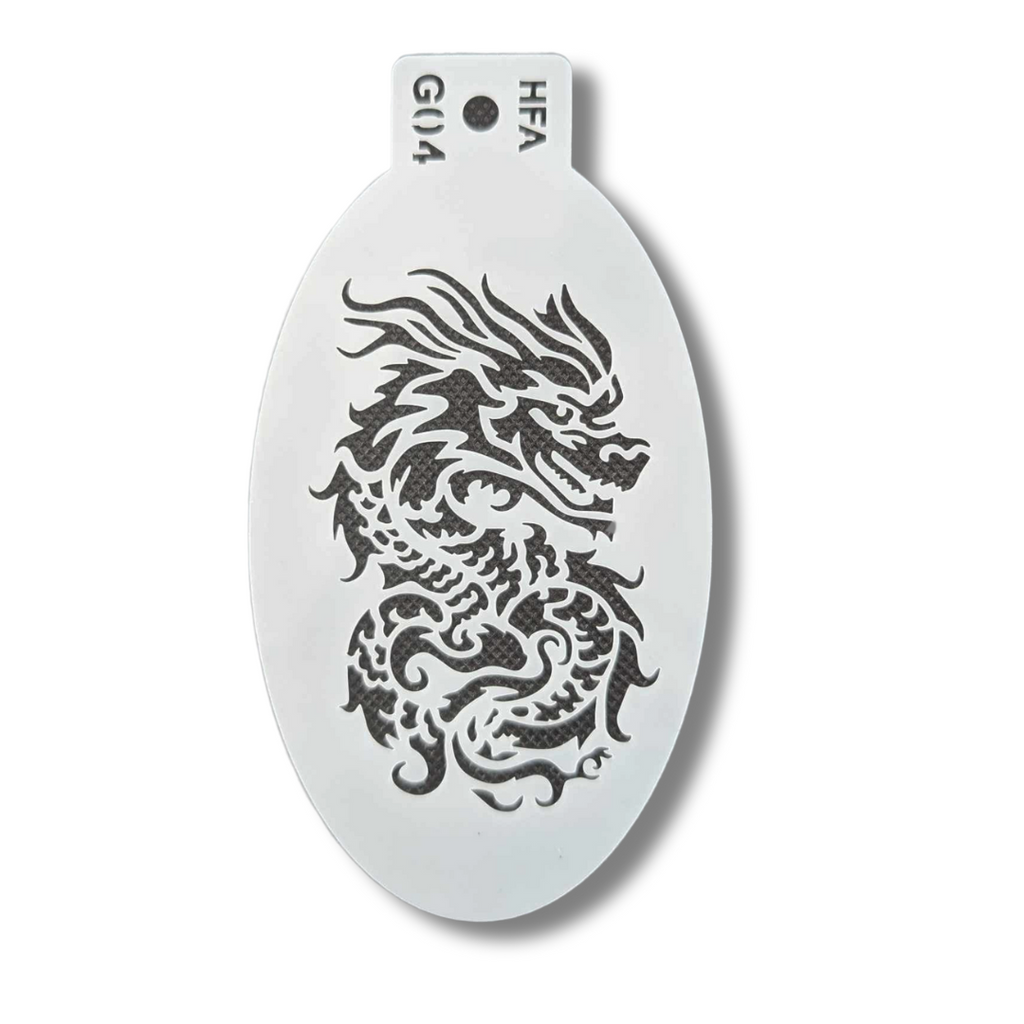 Dragon Power Face Painting Stencil