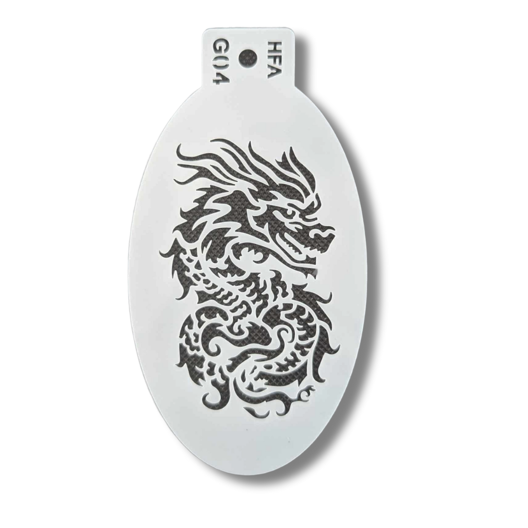 Dragon Power Face Painting Stencil