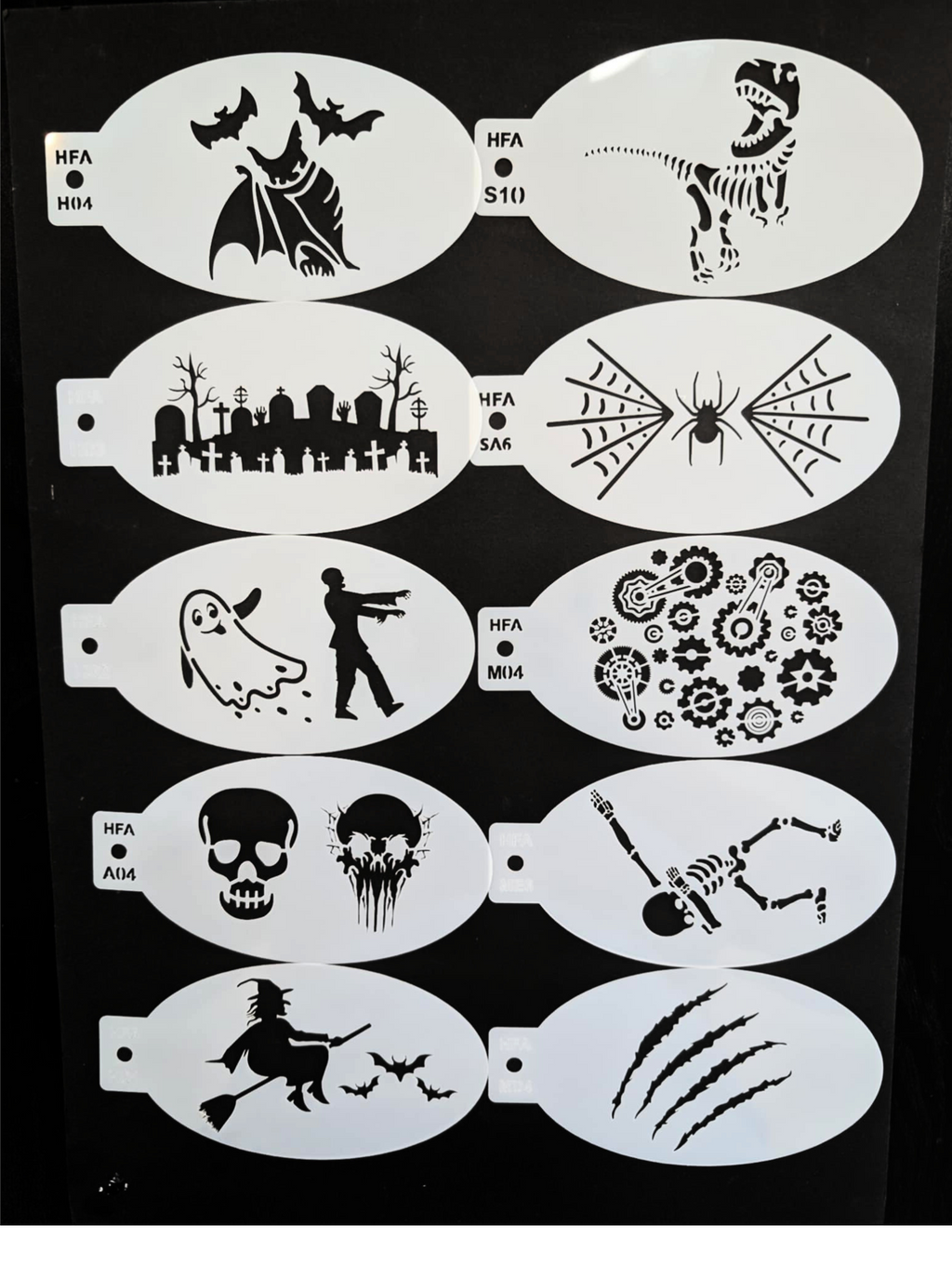 Halloween Stencils Face Painting Collection