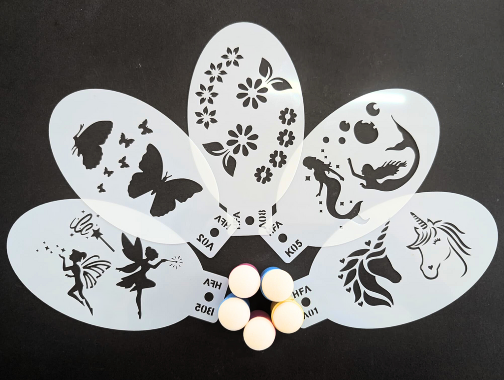 Pretty and Dainty Face Painting Stencil Bundle