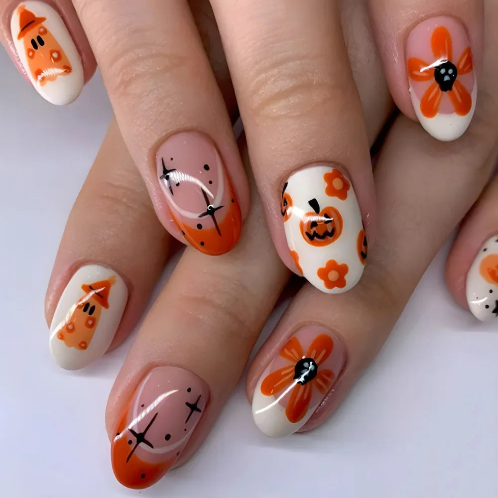 Purple Almond Press-On Nails