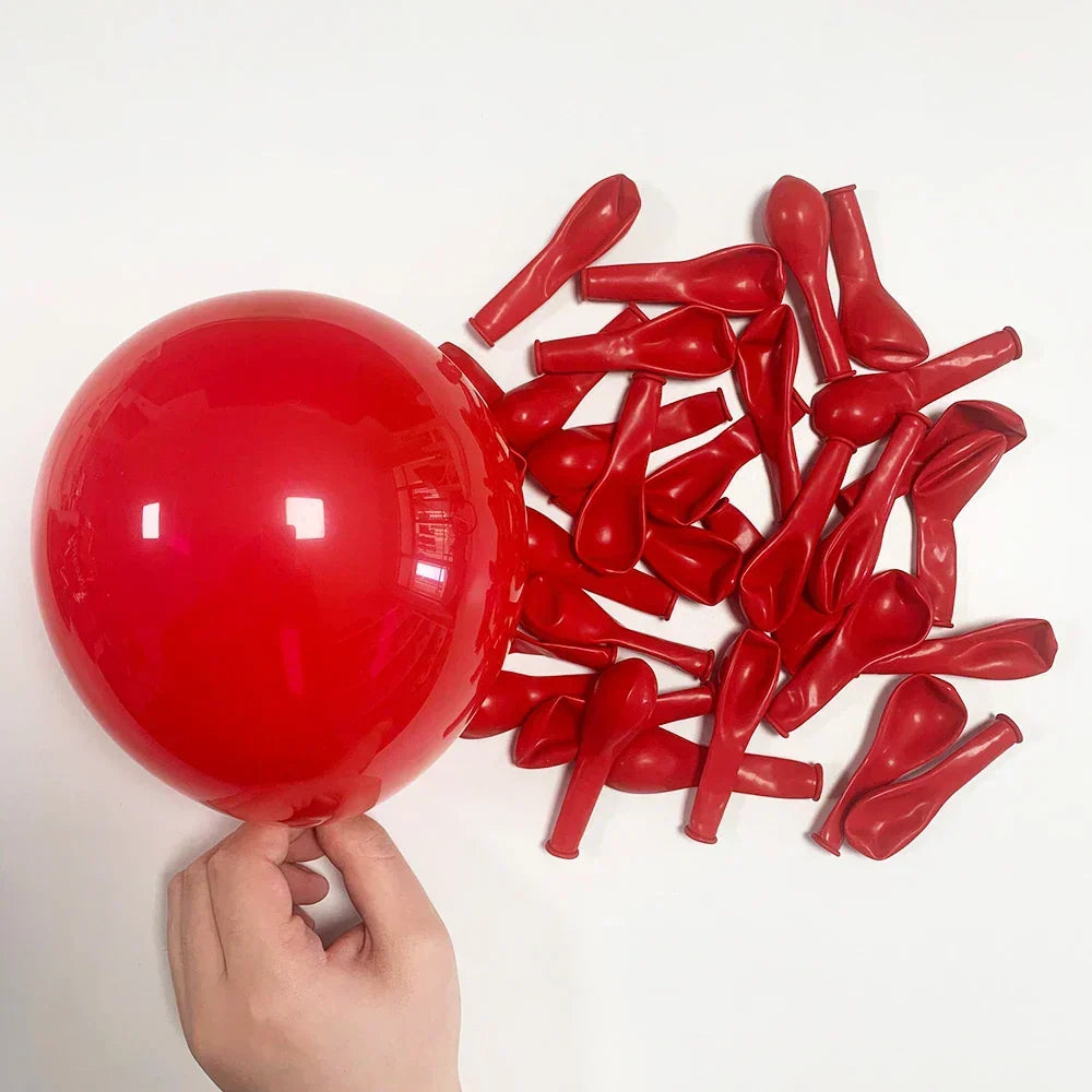 Red & Black Balloon Garland Arch Kit with Confetti Balloons