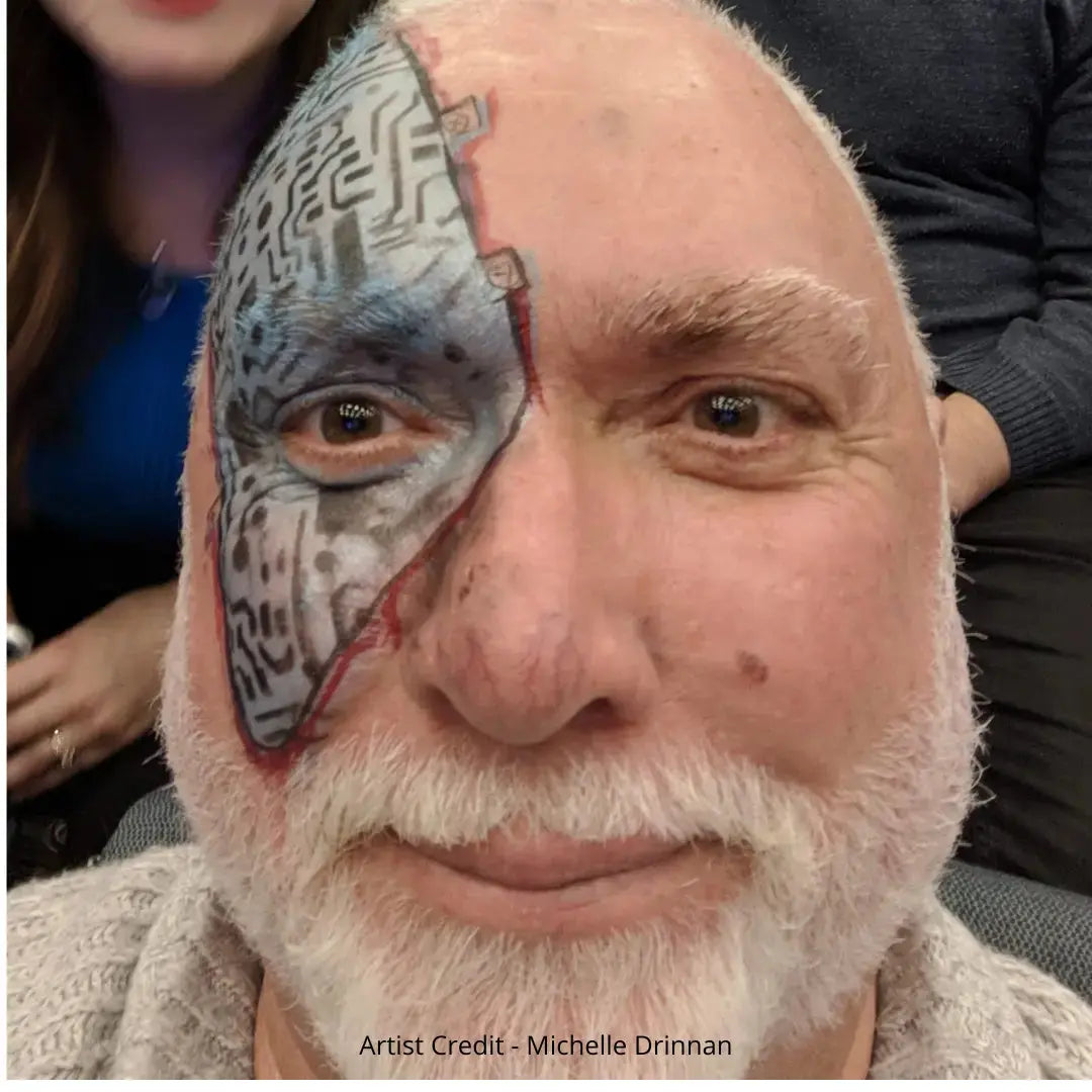 Gears Face Painting Stencil