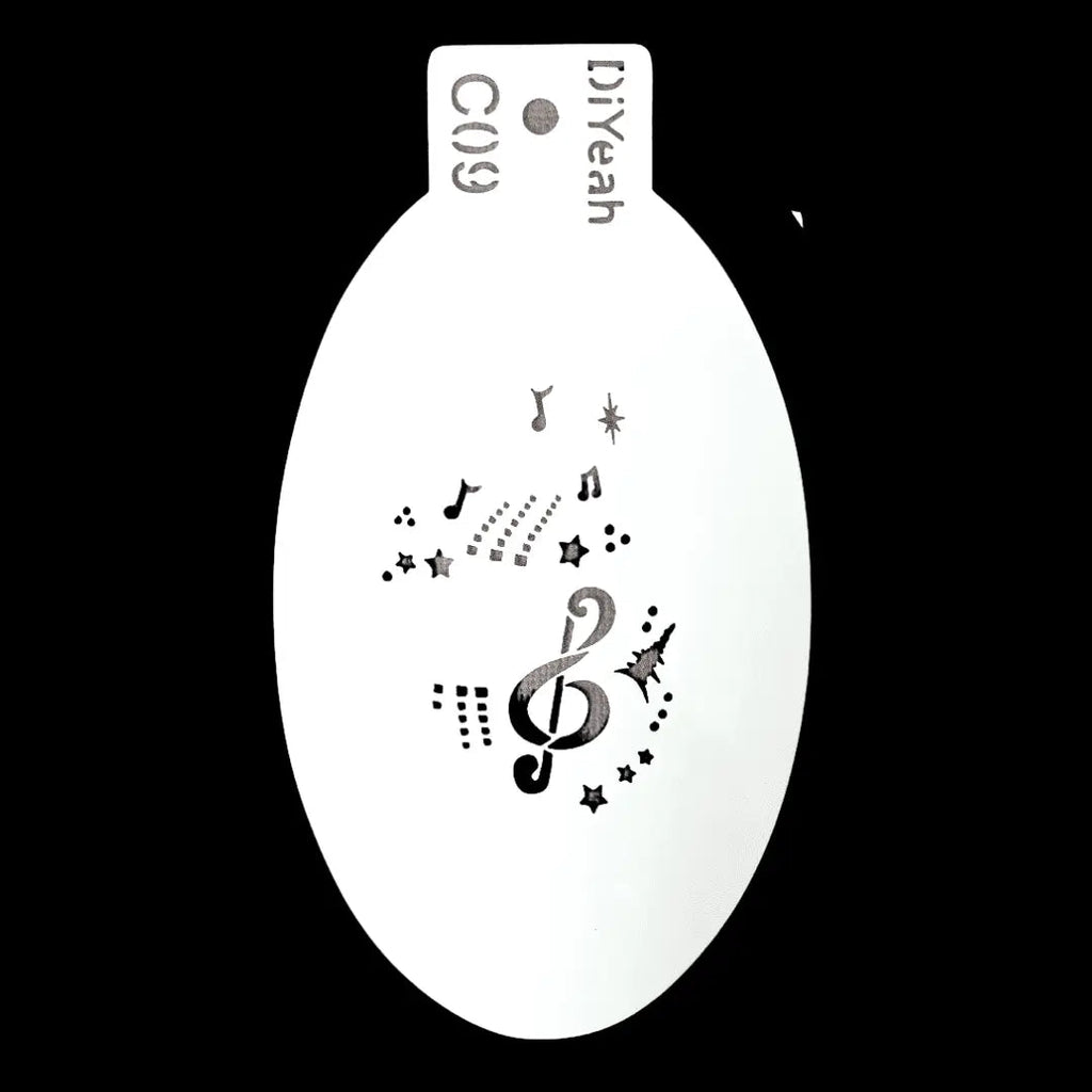 Musical Notes Face Painting Stencil