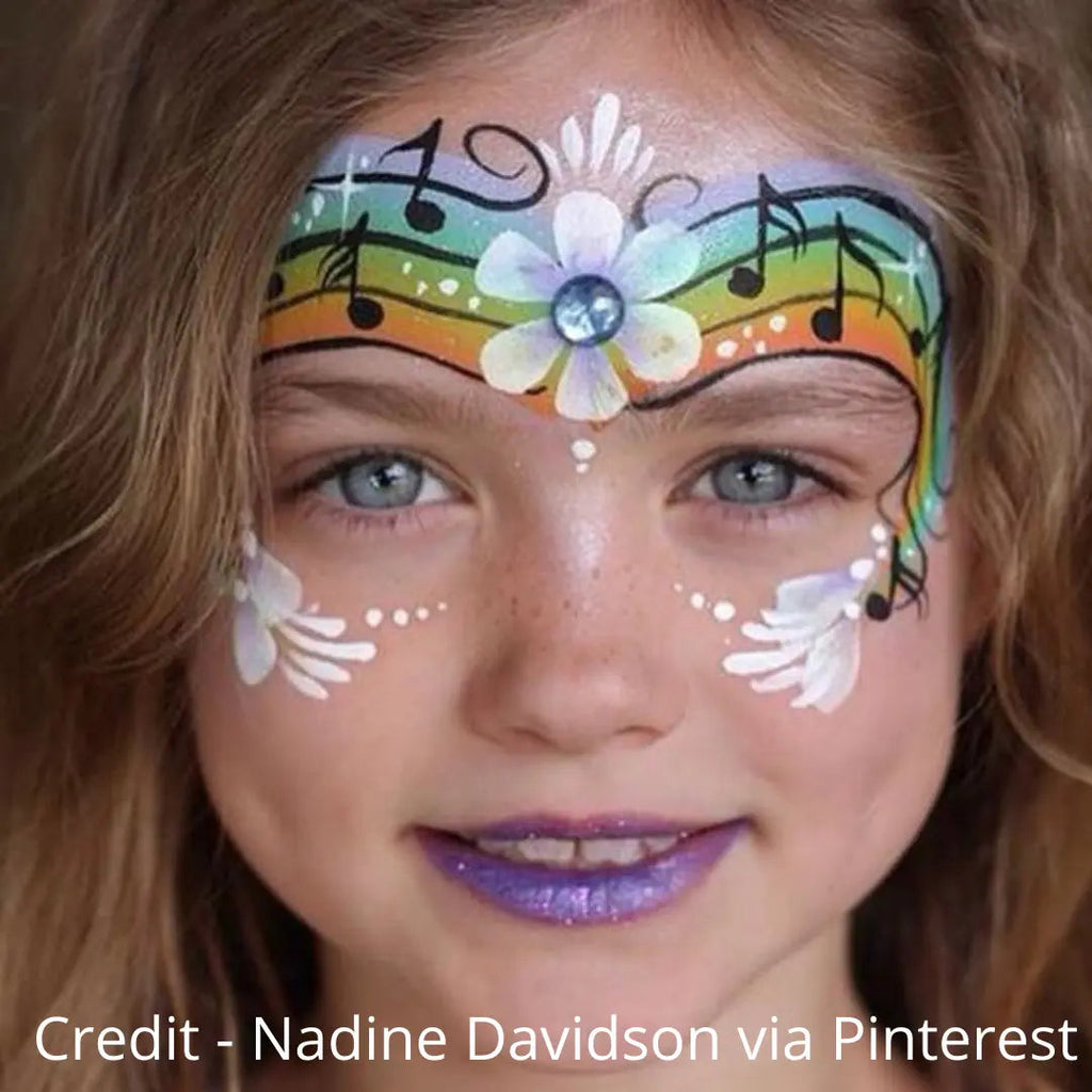 Musical Notes Face Painting Stencil