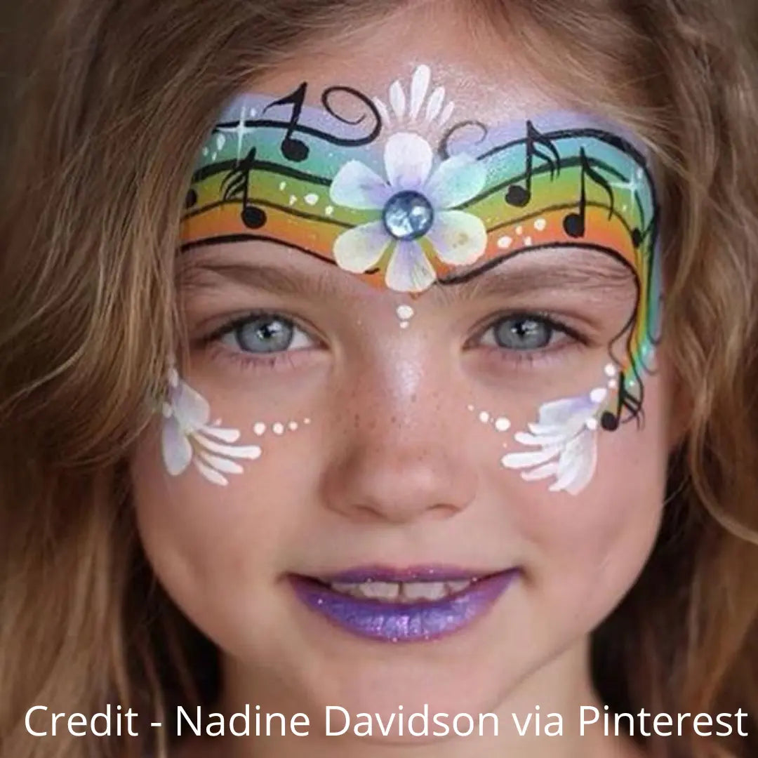 Musical Notes Face Painting Stencil