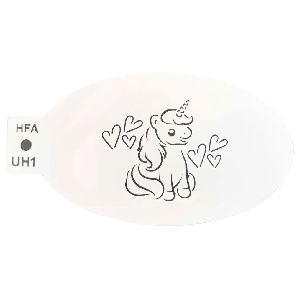 Baby Unicorn 2.0 Face Painting Stencil
