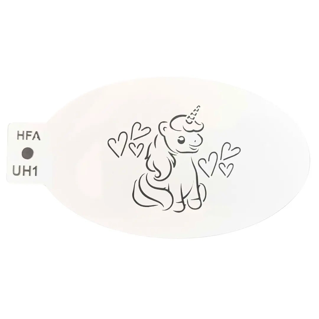 Baby Unicorn 2.0 Face Painting Stencil