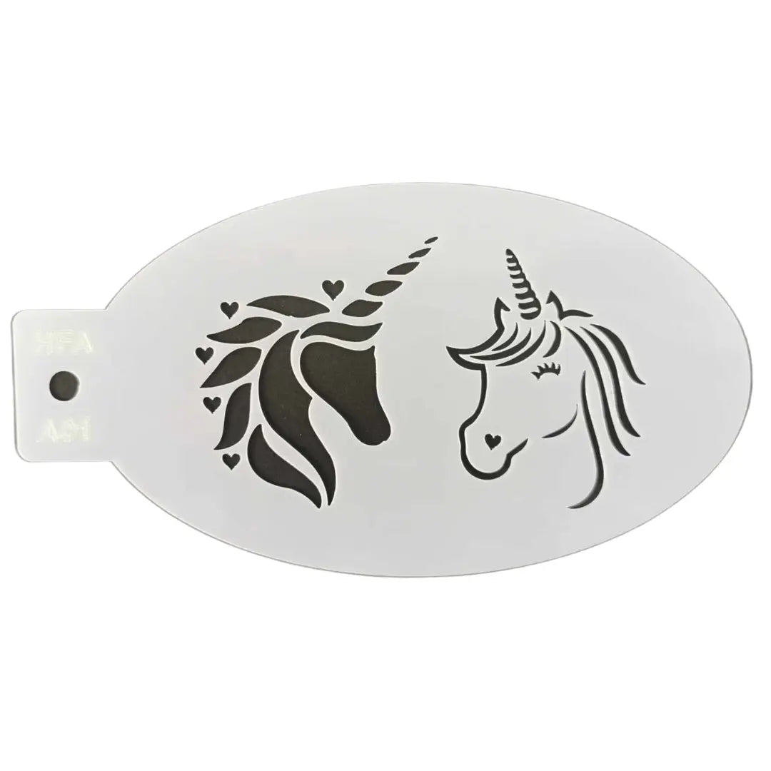 Unicorn Face Painting Stencil