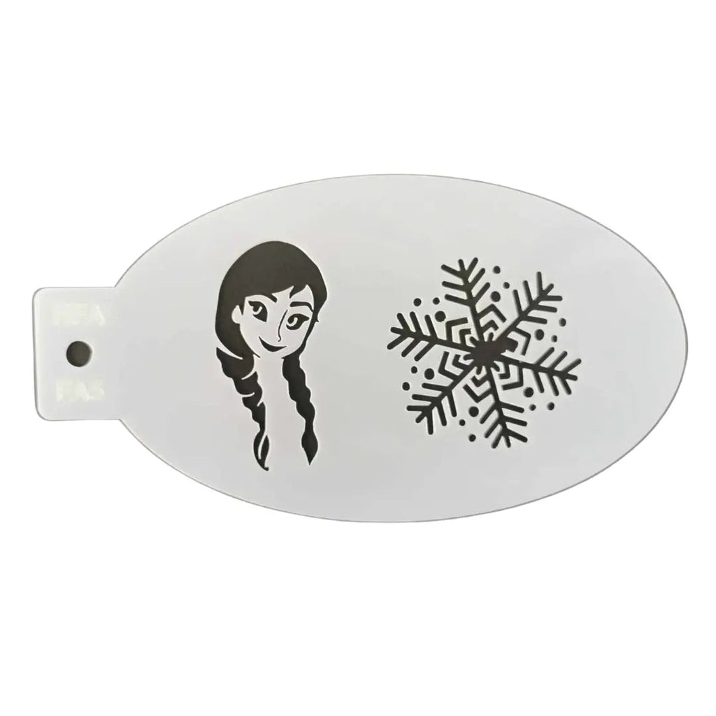 Face Painting Stencil - FA5 Anna & Snowflake