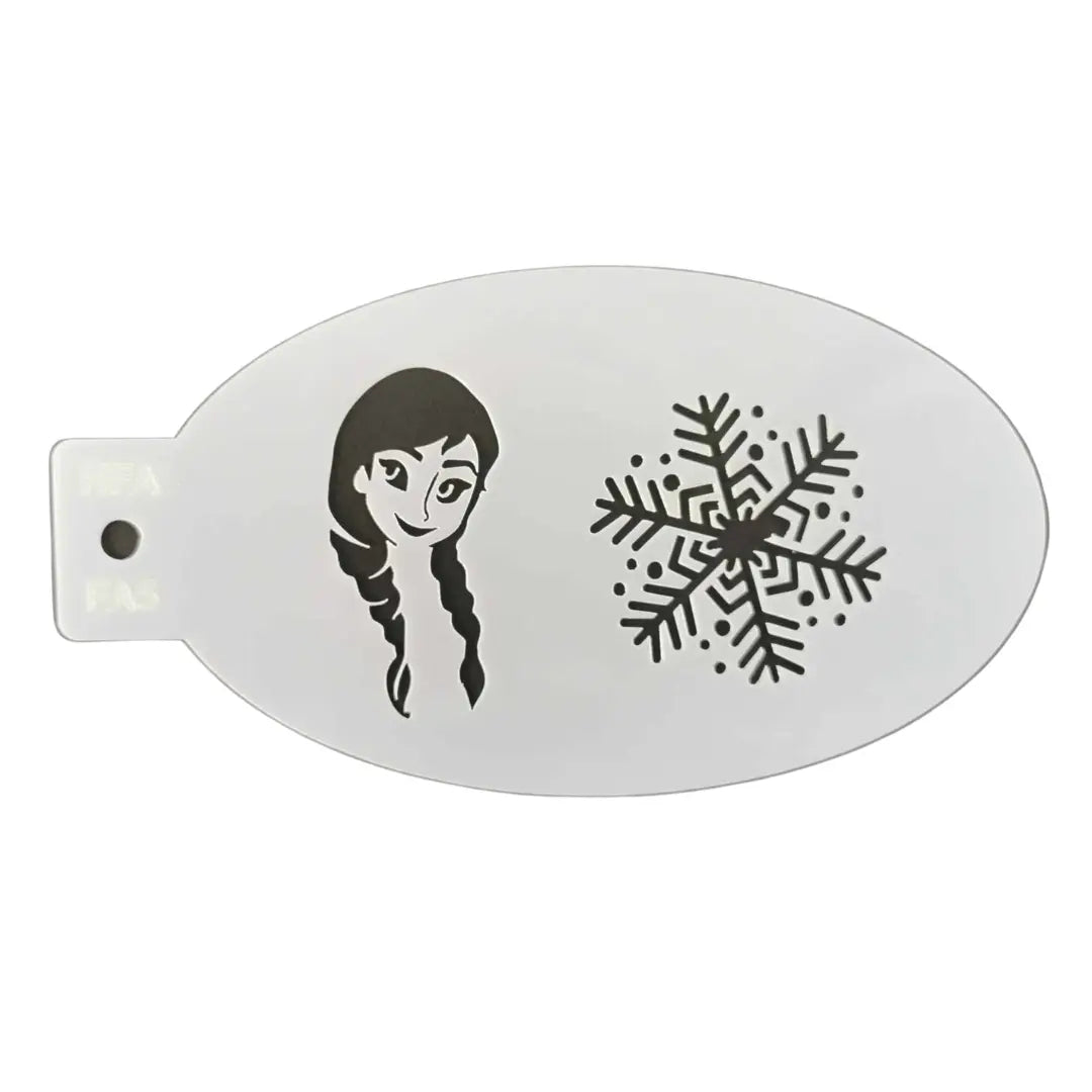Face Painting Stencil - FA5 Anna & Snowflake