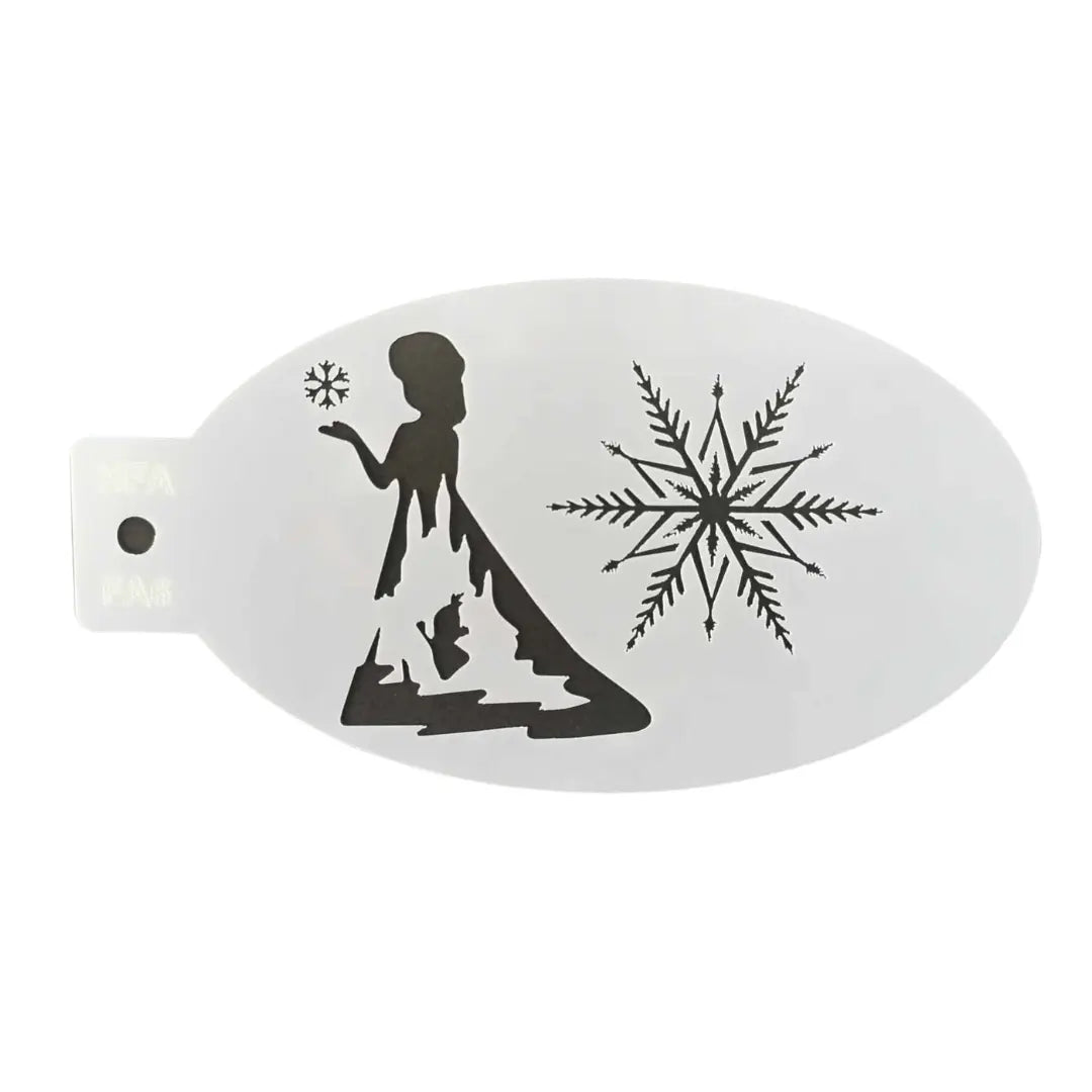 Frozen Wonder Face Painting Stencil