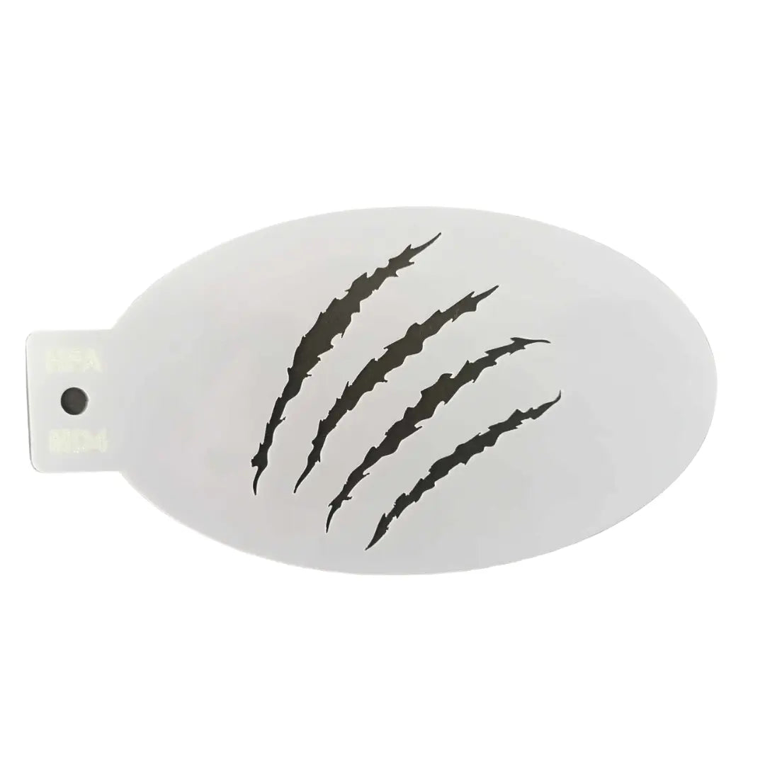 Claw Marks Face Painting Stencil