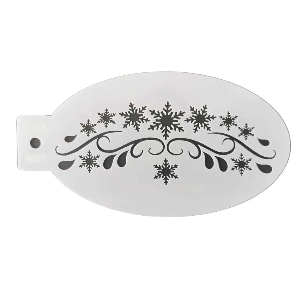 Snowflake Crown Face Painting Stencil