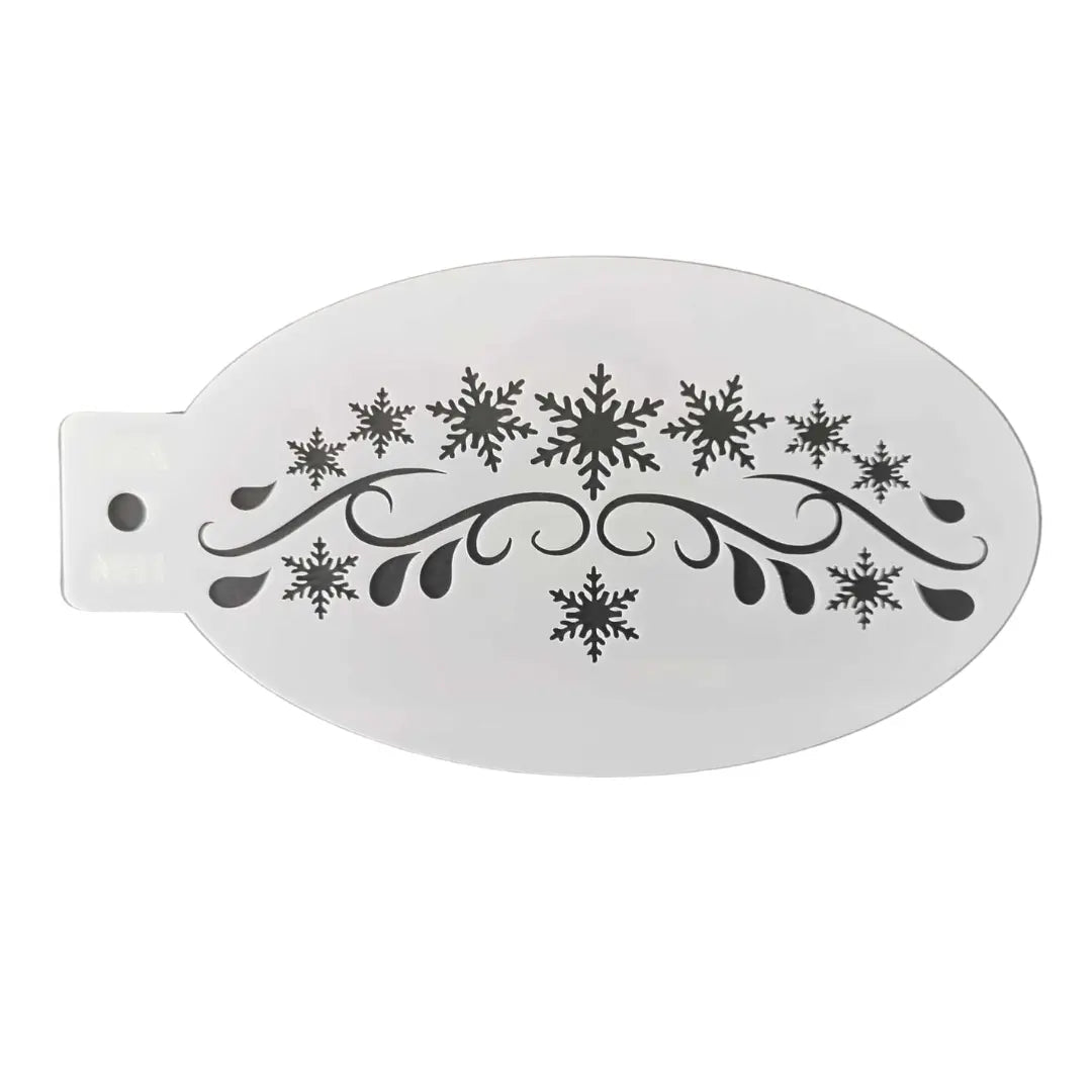 Snowflake Crown Face Painting Stencil