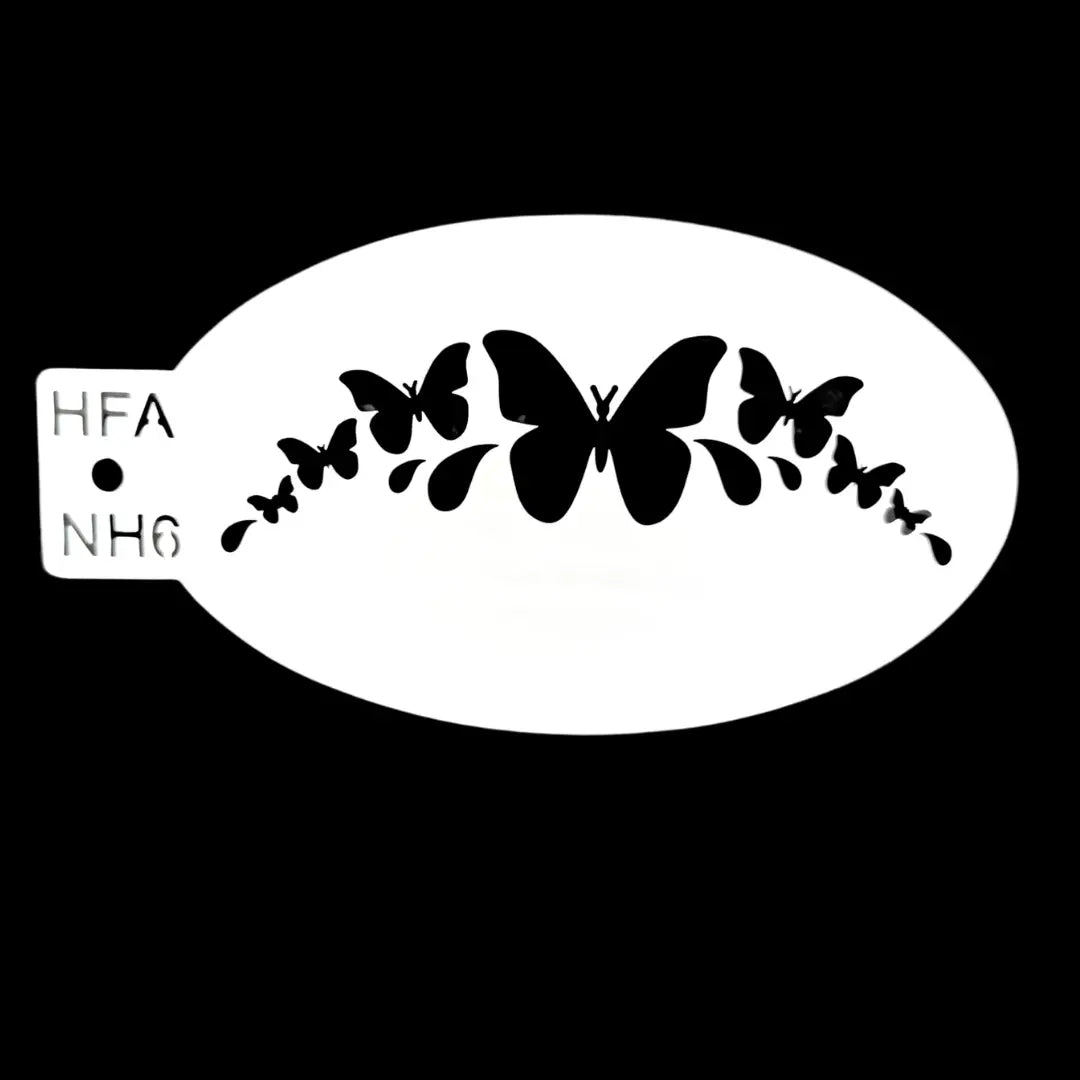 Butterfly Crown Face Painting Stencil