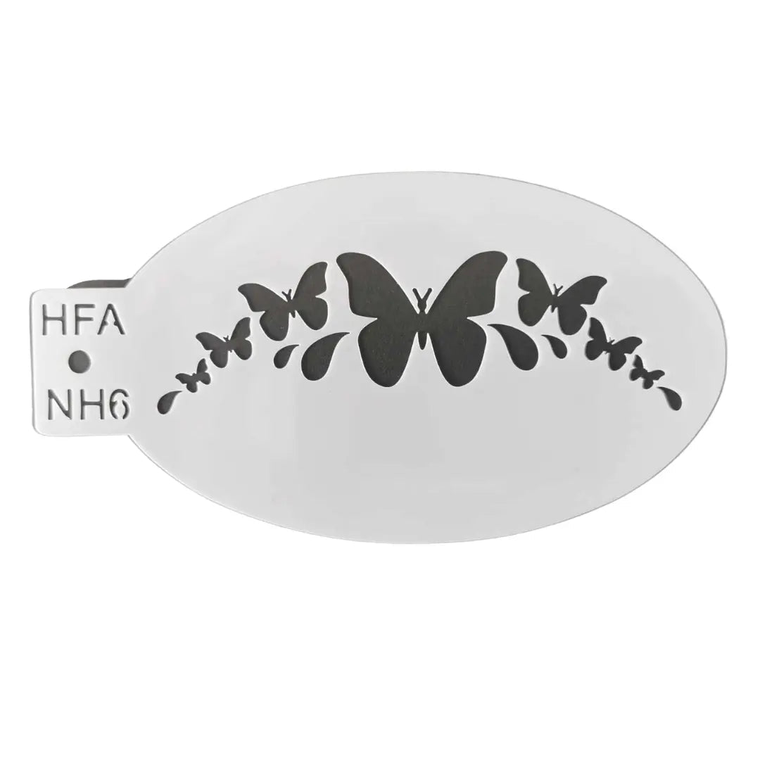 Butterfly Crown Face Painting Stencil