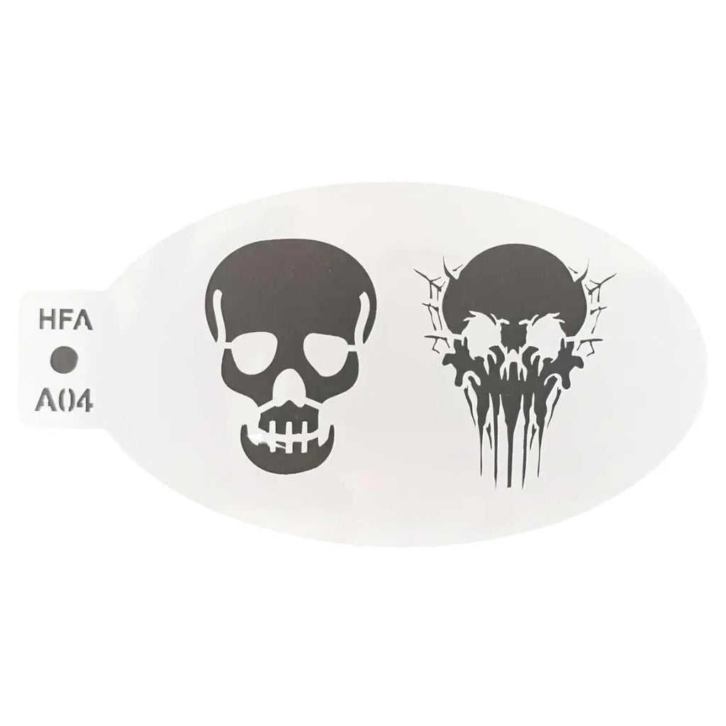 Blood Skull Face Painting Stencil