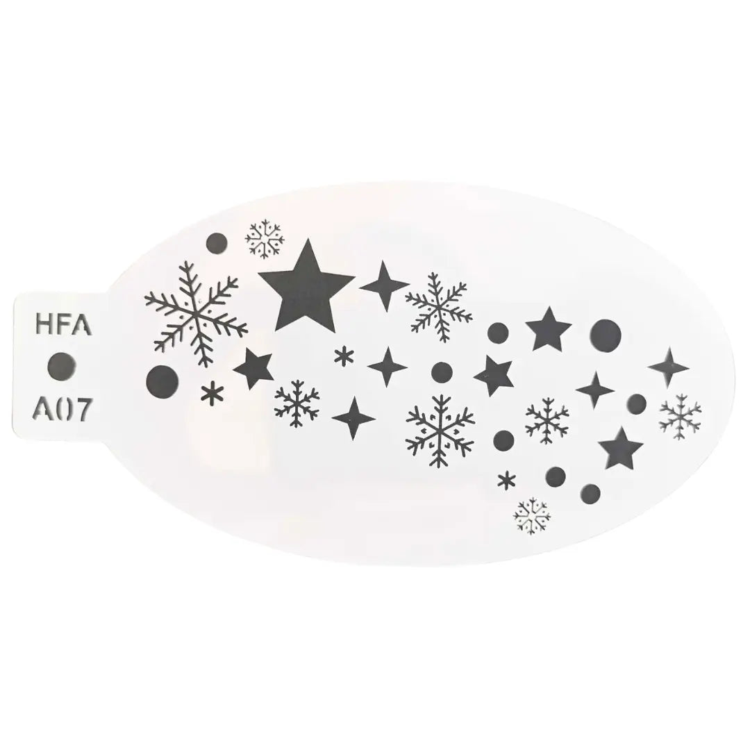 Snow Effect 2.0 Face Painting Stencil