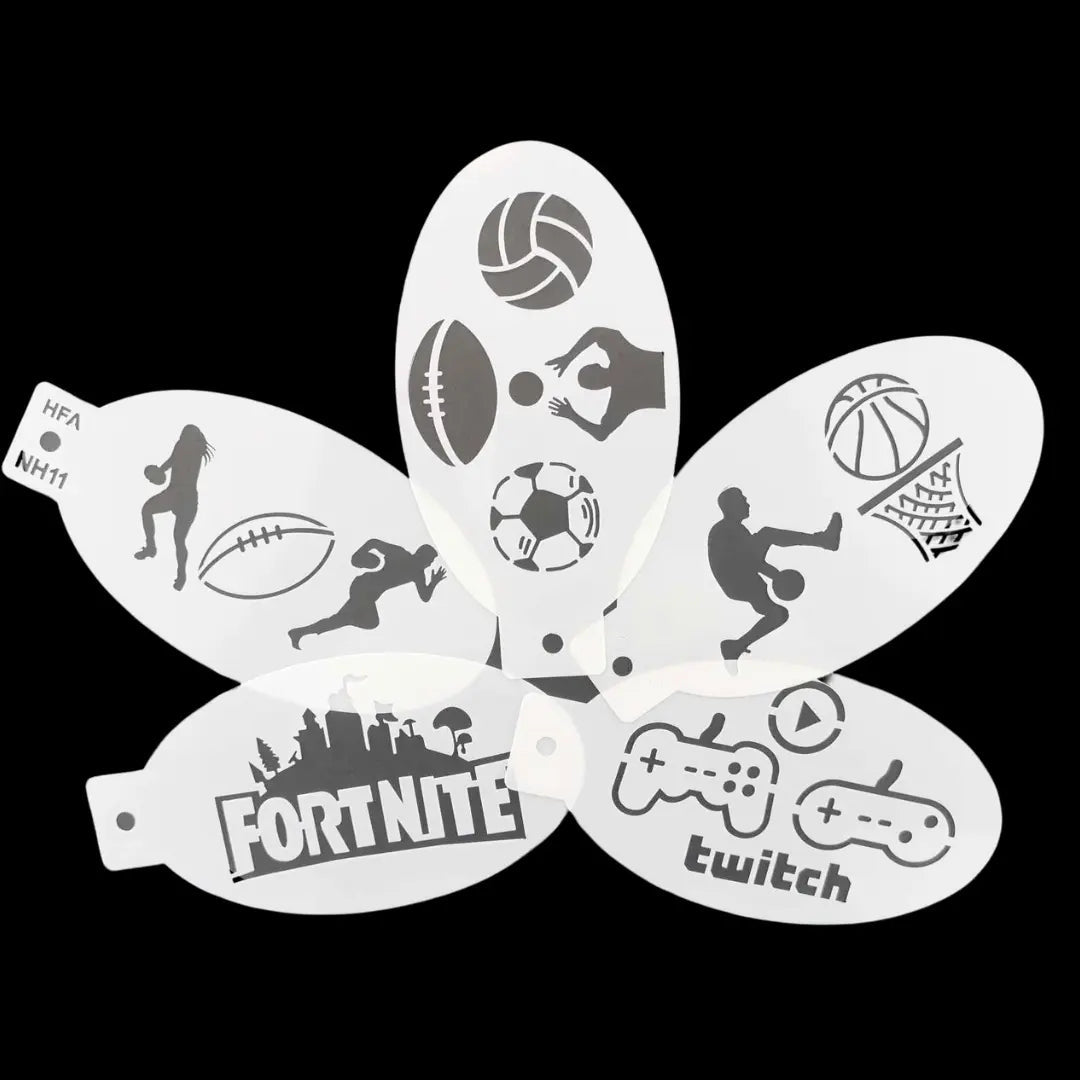 Sports Face Painting Stencil Bundle