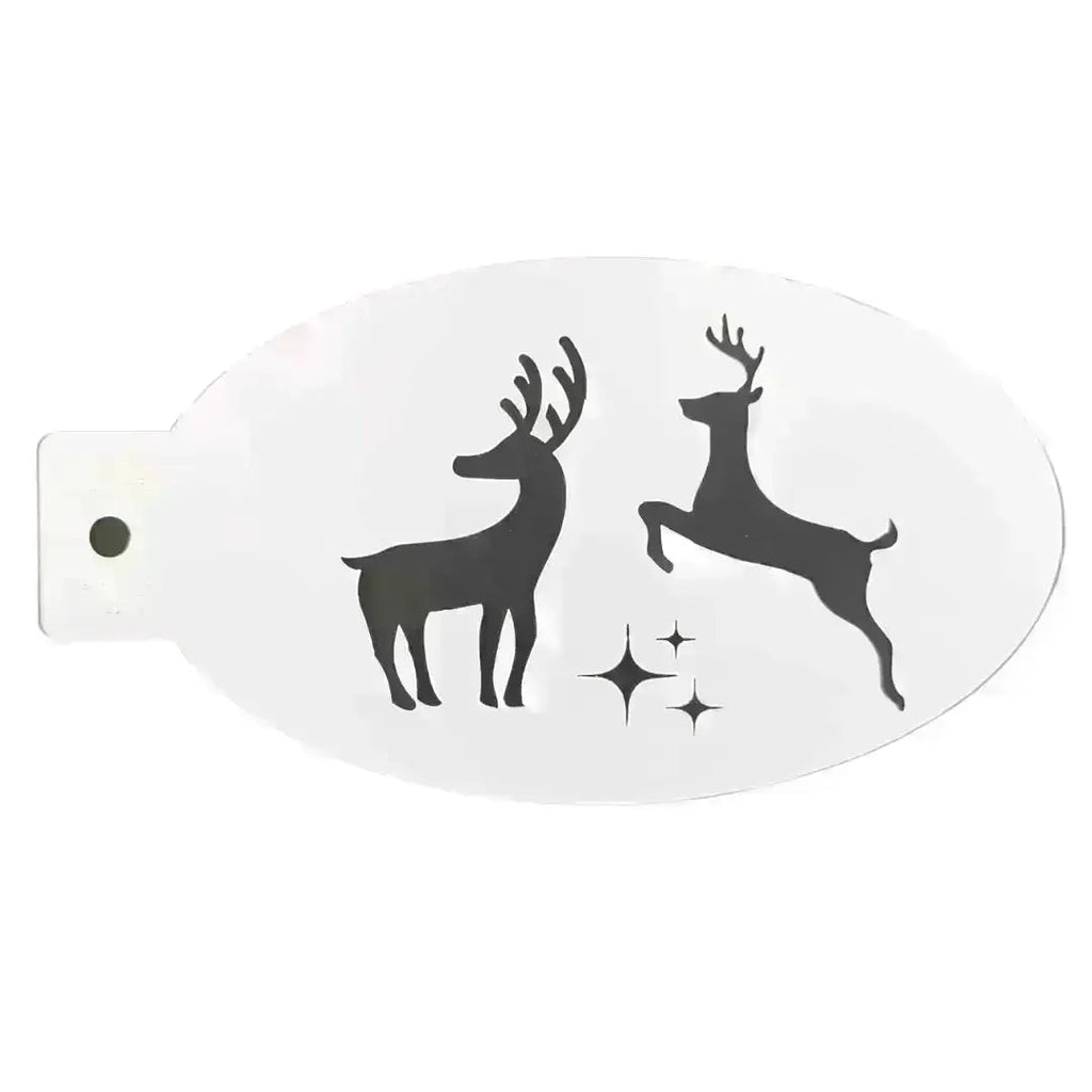 Magic Reindeer Face Painting Stencil