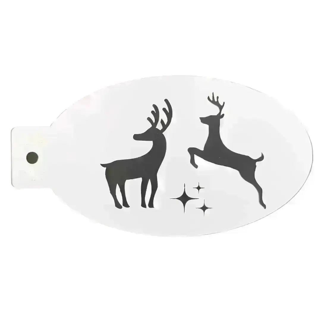 Magic Reindeer Face Painting Stencil