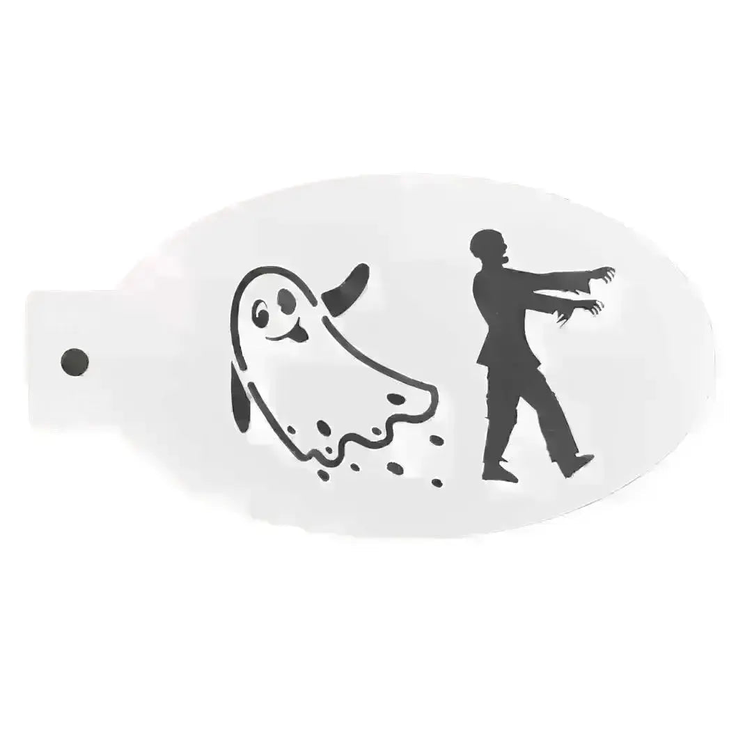 Zombie & Ghost Face Painting Stencil