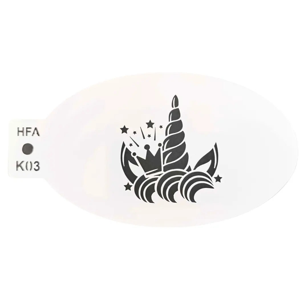 Unicorn Crown 2.0 Face Painting Stencil