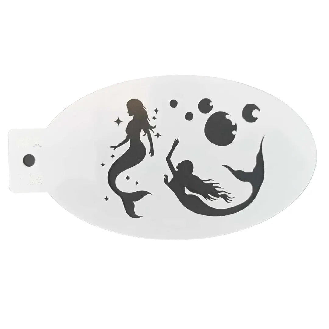 Magical Mermaids Face Painting Stencil